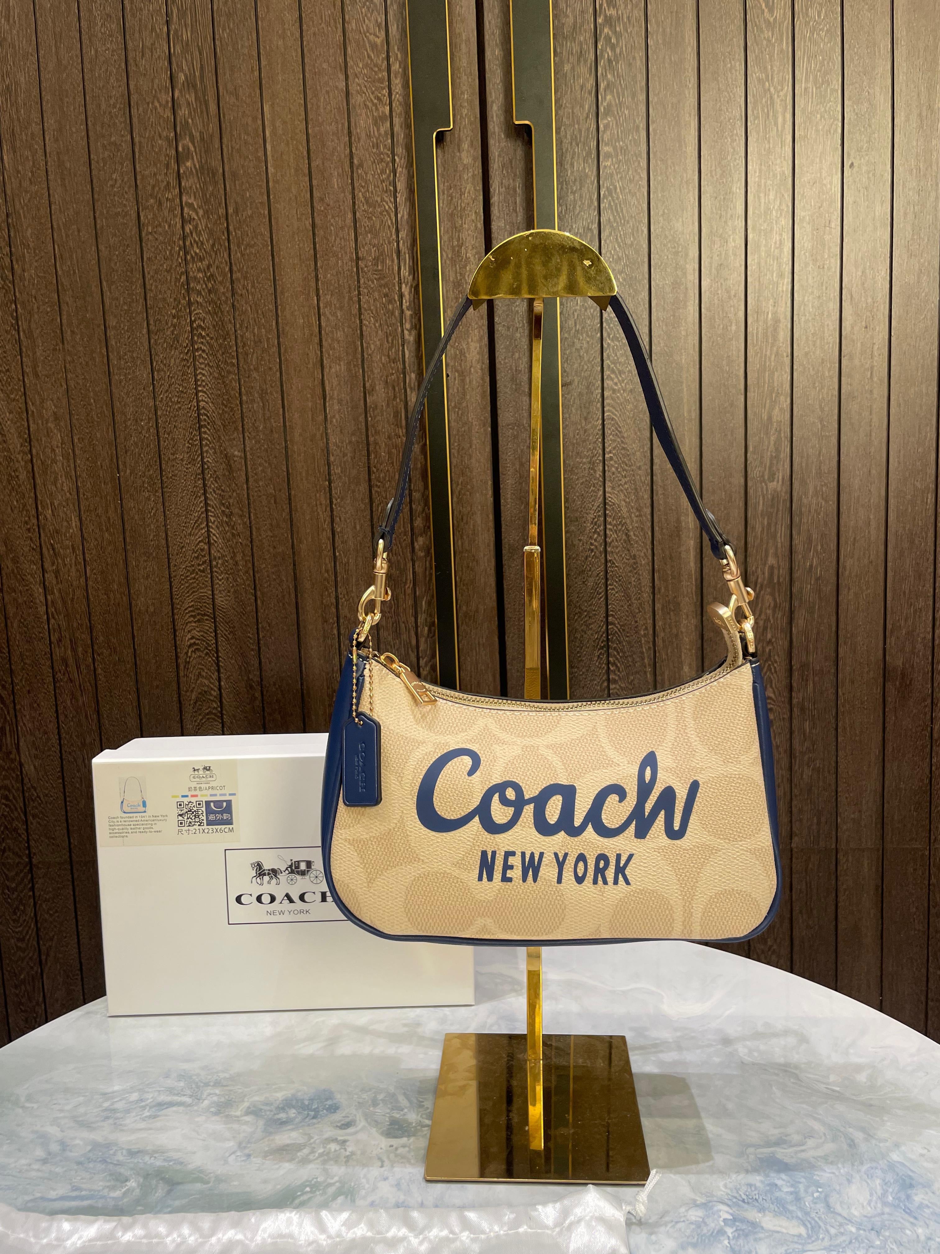 Coac_H teri mini crossbody bag in signature canvas with Coach graphic & original box