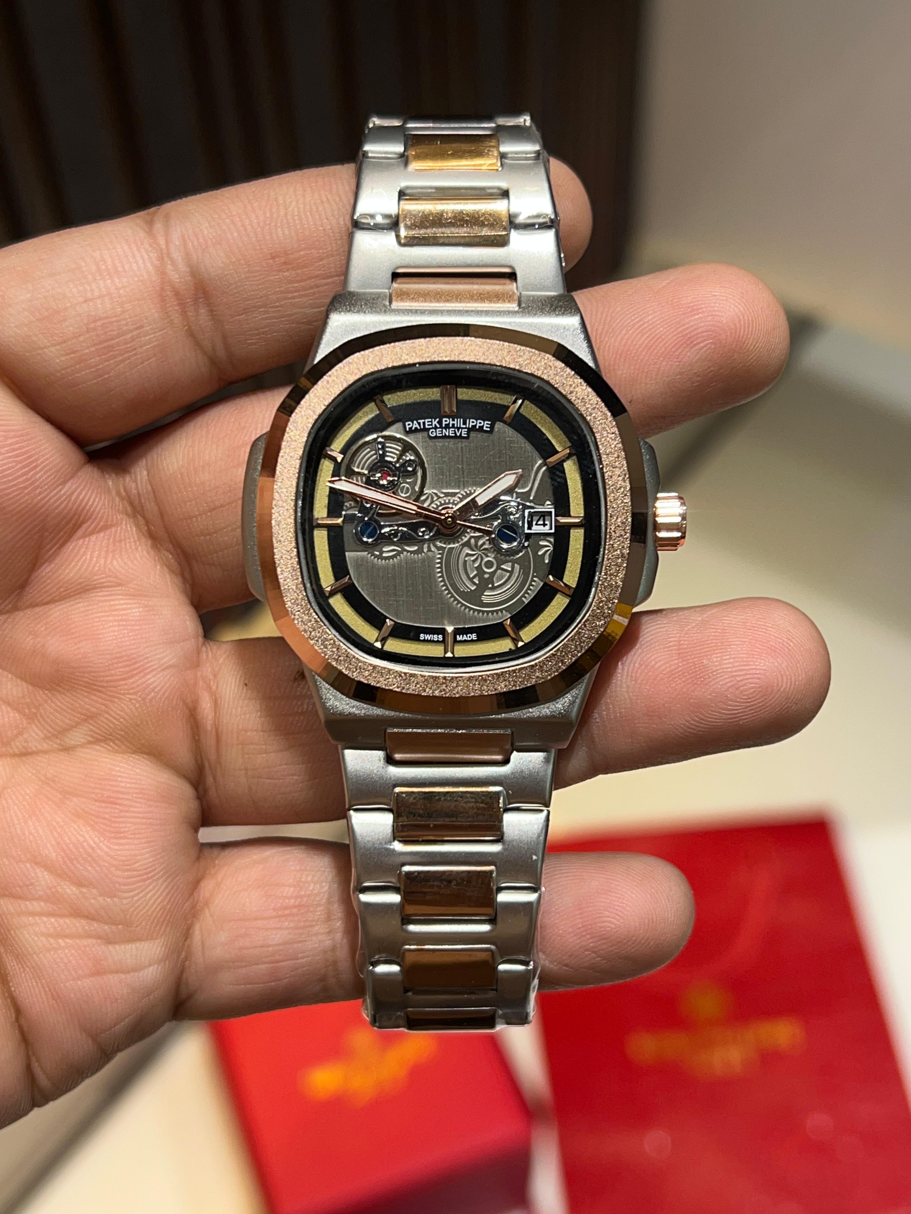 PatekK__ Philipppe Back Opened Automatic Watch