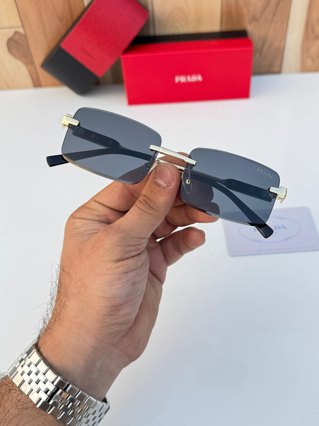 PRAD_a 5374 Rimless Sunglasses