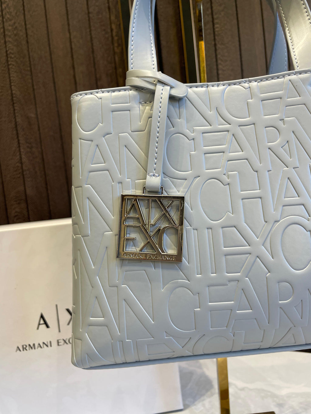 Arm_ani Exchange Embossed Logo Bag (With Original Box)