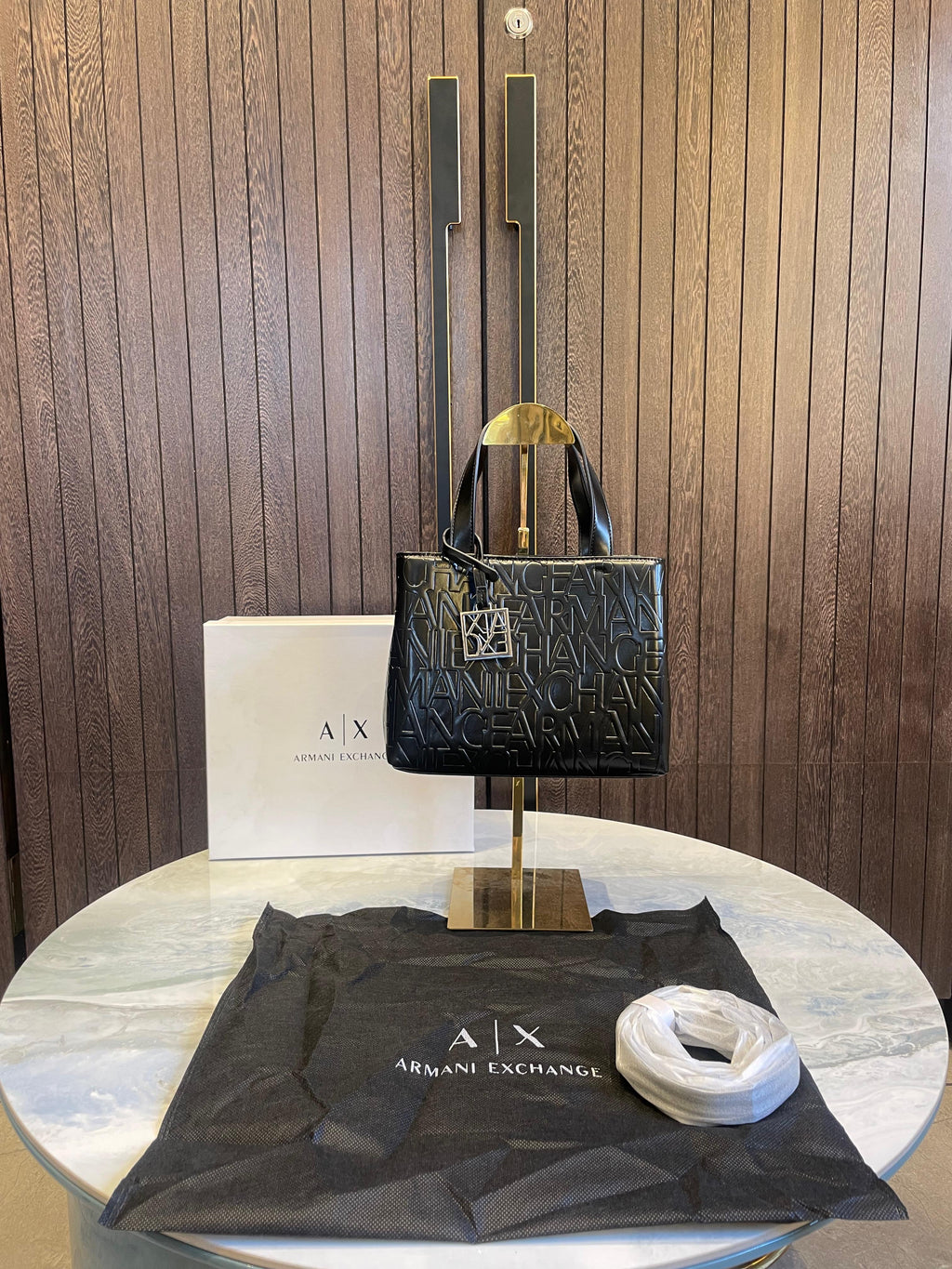 Arm_ani Exchange Embossed Logo Bag (with Original Box)