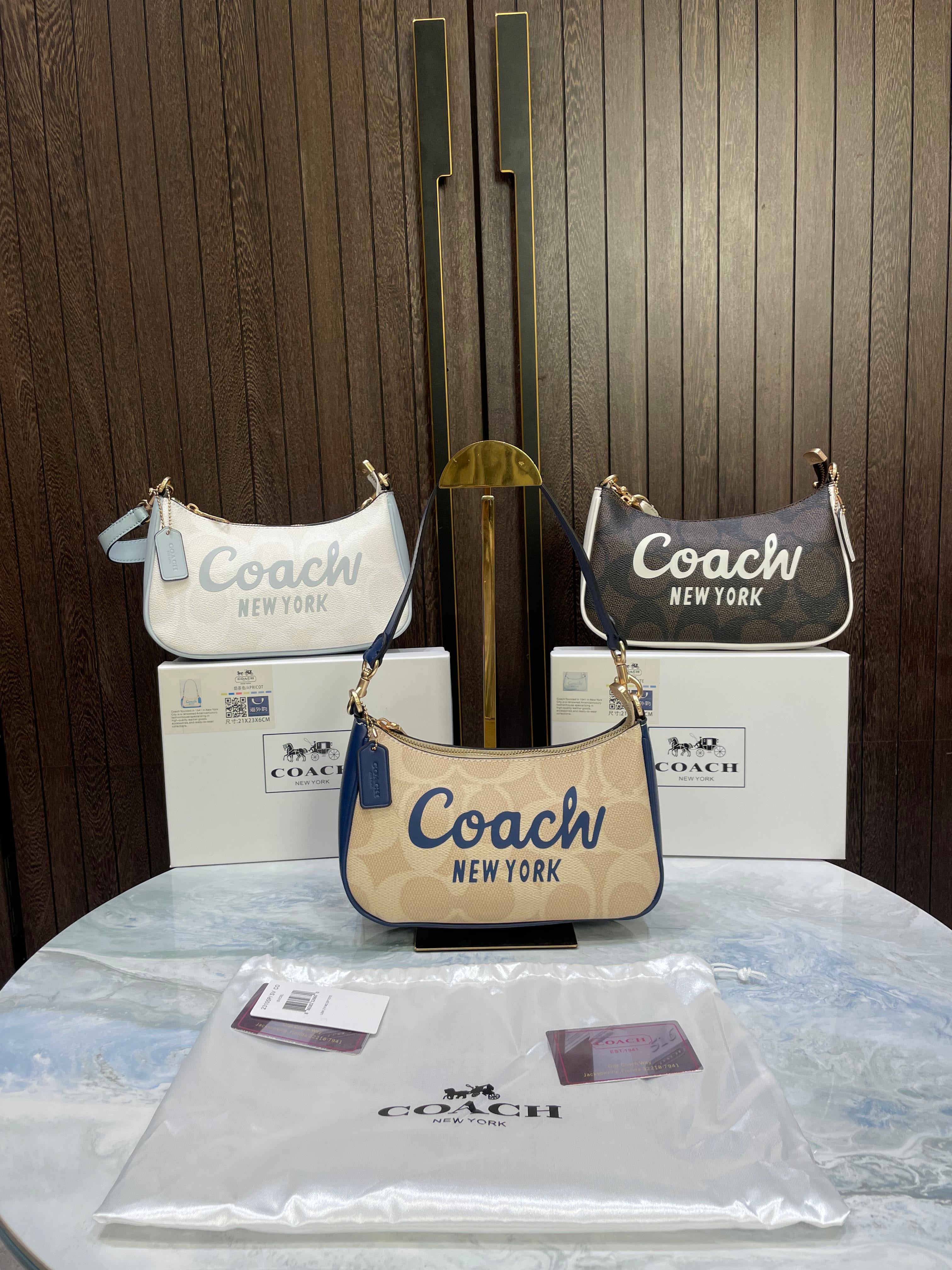 Coac_H teri mini crossbody bag in signature canvas with Coach graphic & original box