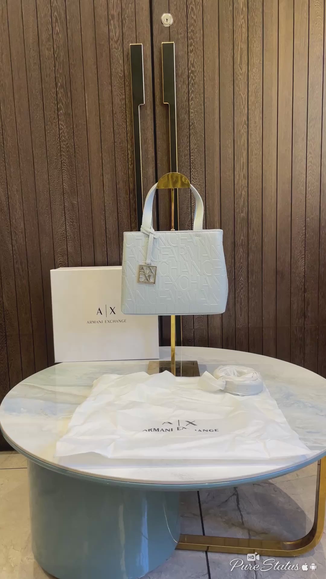Arm_ani Exchange Embossed Logo Bag (With Original Box)