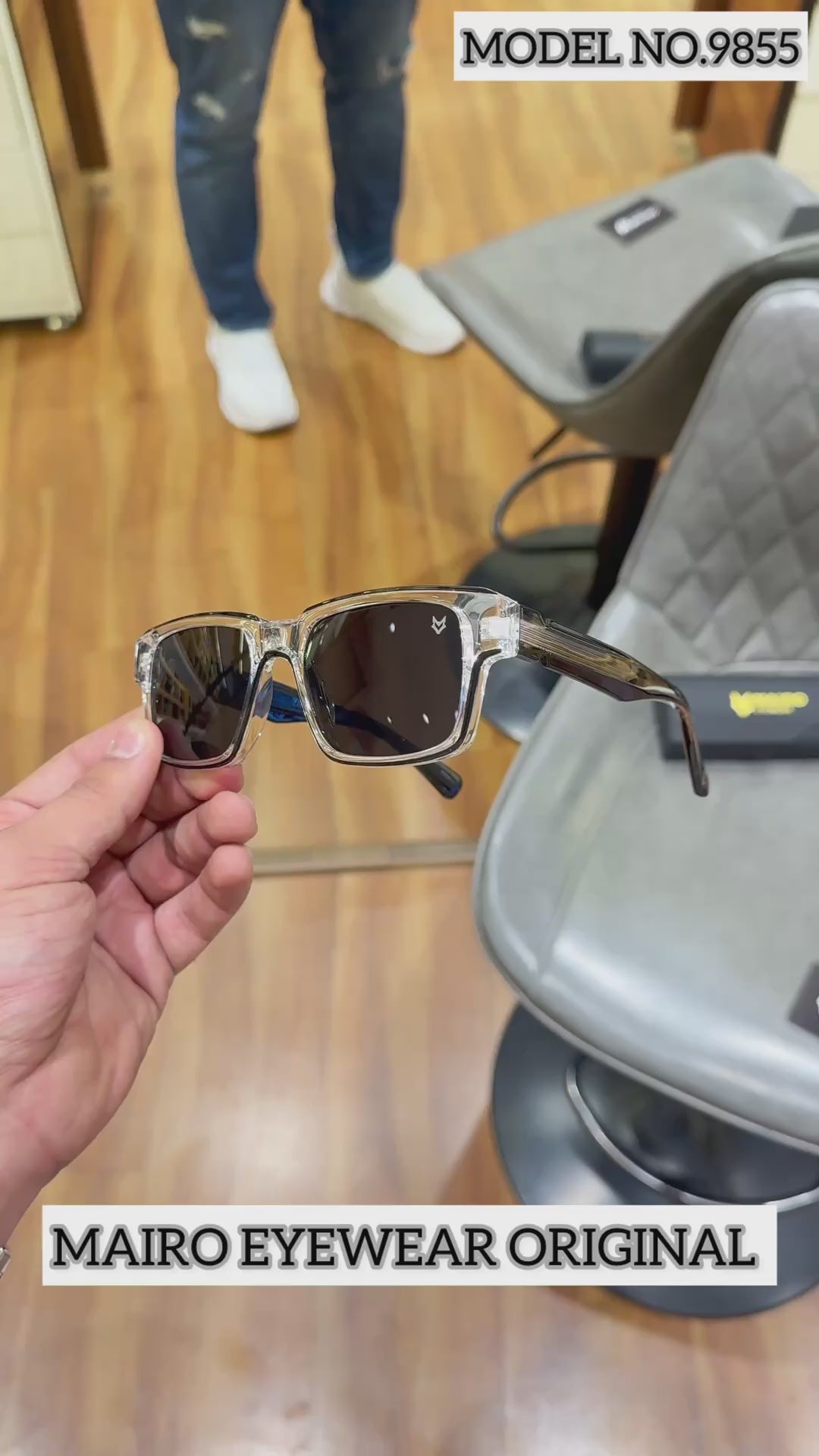 Mairo 9855 – Transparent Black Sunglasses