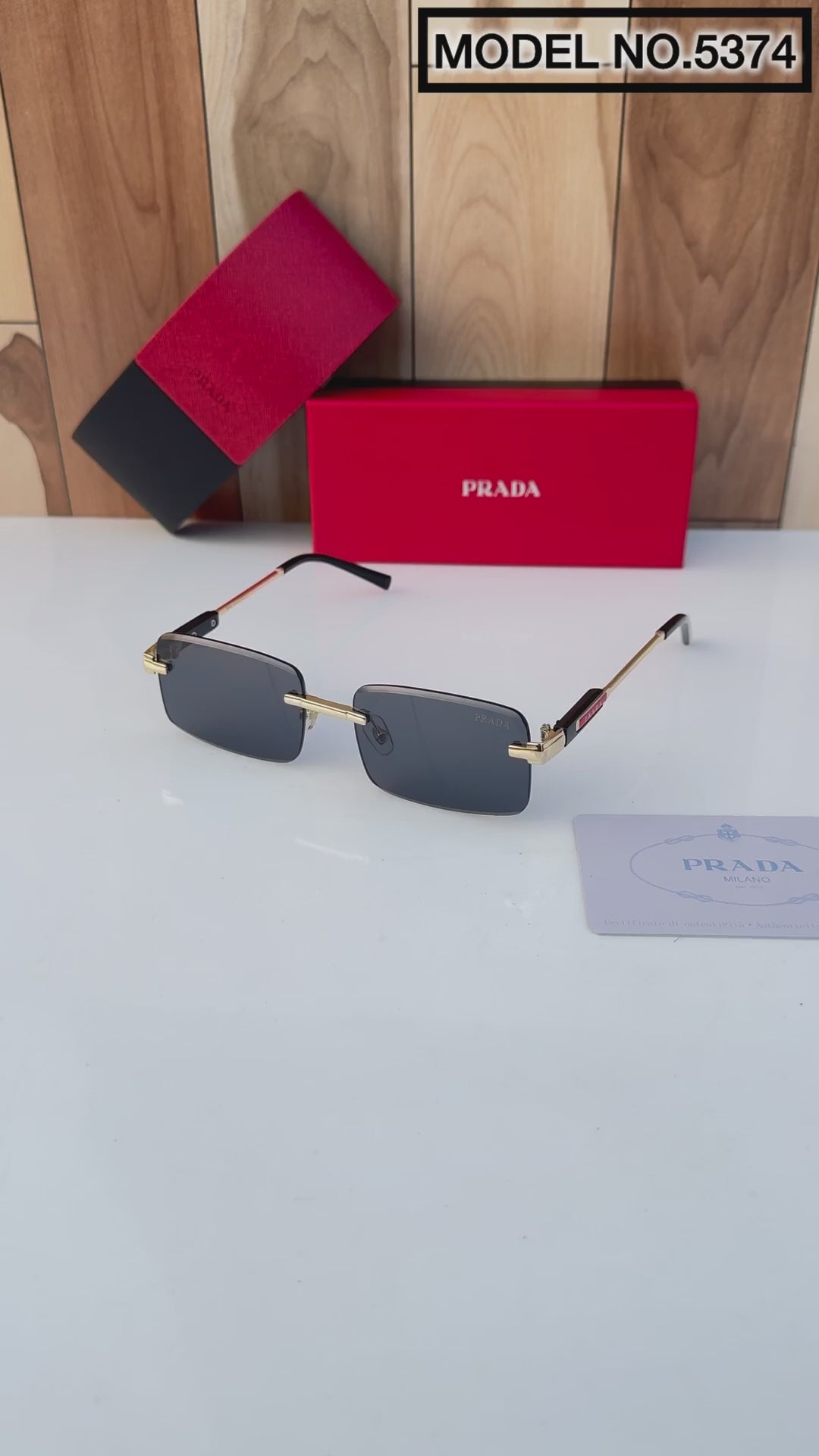 PRAD_a 5374 Rimless Sunglasses