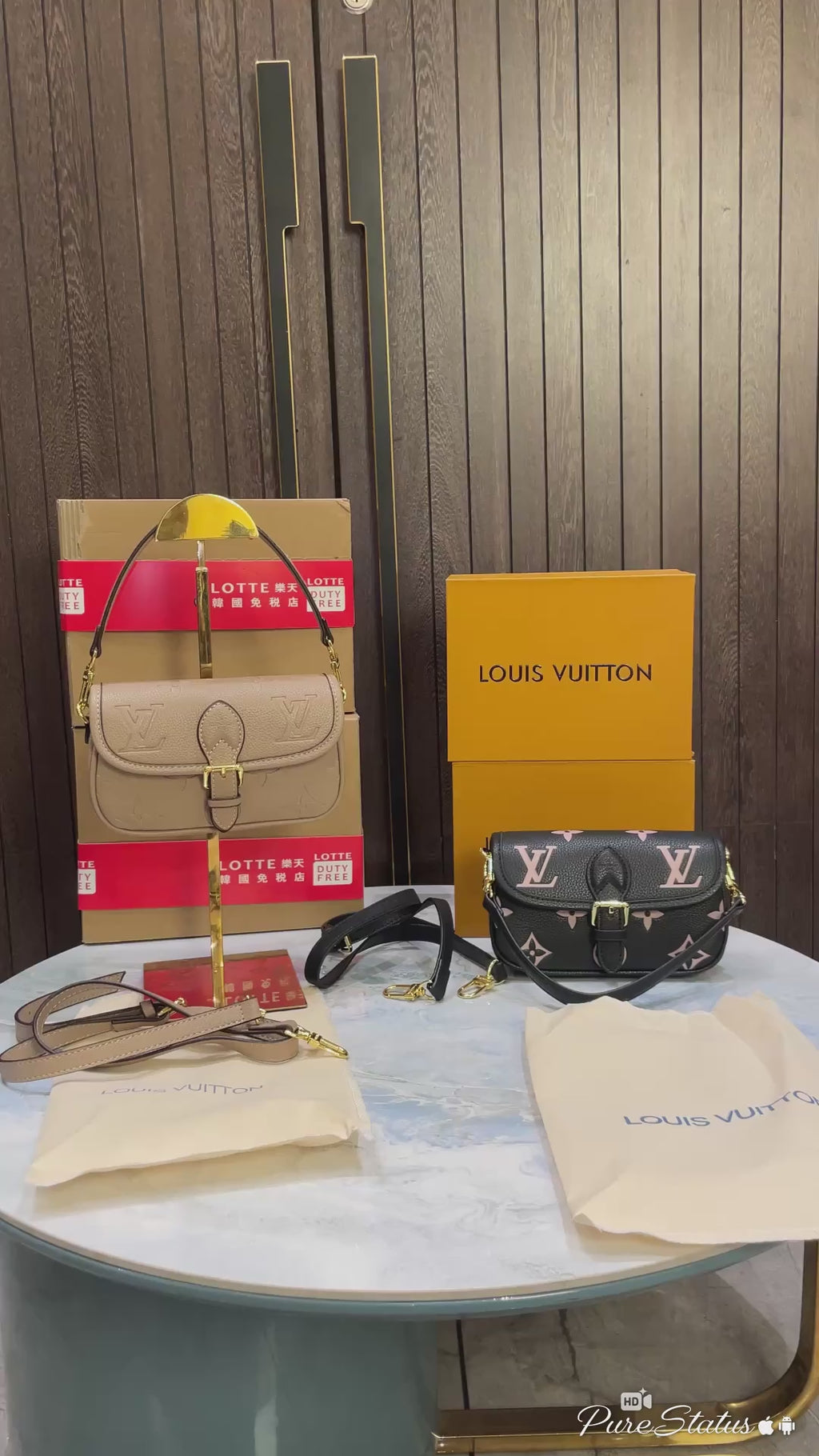 Loui_s Vuitton nano baguette shoulder baghand bag with double box